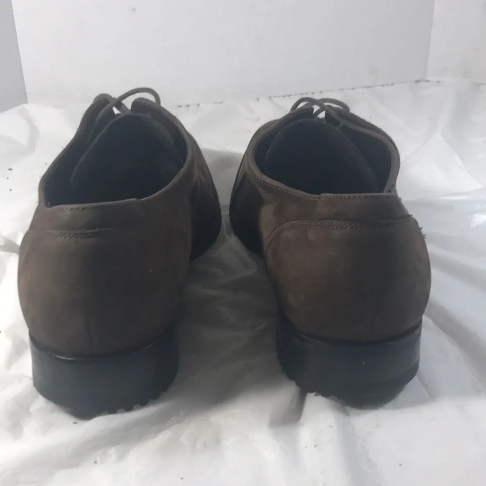 Cole Haan Nike Air Men's Brown Waterproof Suede Lace Up Split Toe Oxford Shoes